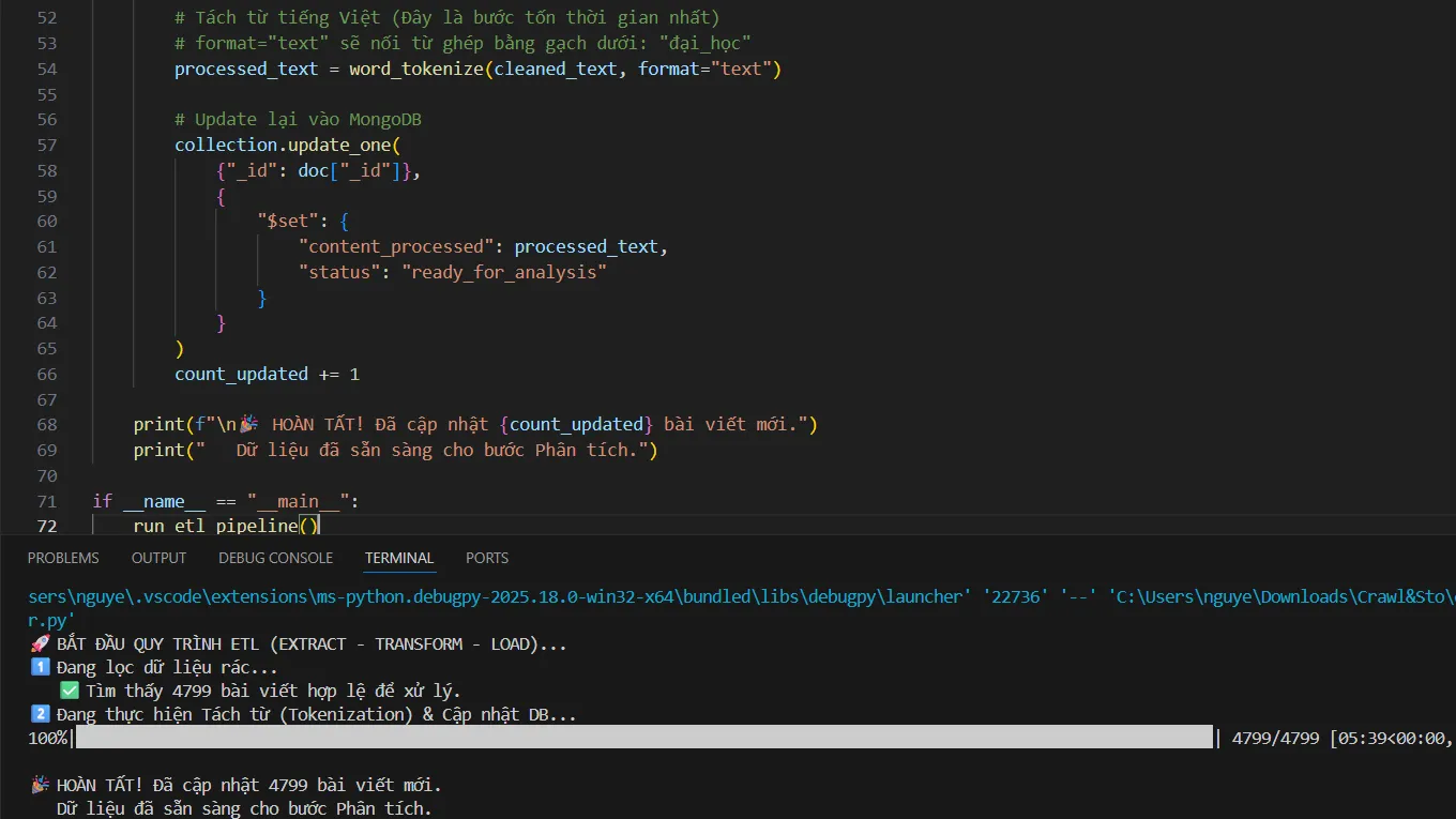 Huấn luyện mô hình học máy phân tích Dữ liệu AI
